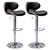 ViscoLogic S Adjustable Bar to Counter Height - 2 Bar Stools Set Brown