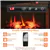 26 Inch Freestanding Fireplace Heater with Remote