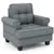 Modern Accent Armchair Tufted Linen Sofa Chair