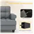 Modern Accent Armchair Tufted Linen Sofa Chair