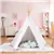 OUTREE Kids Teepee Tent, 47'D x 65'H Natural Cotton Canvas Tent