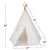 OUTREE Kids Teepee Tent, 47'D x 65'H Natural Cotton Canvas Tent