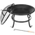 ToyTexx 22 Inch Round Fire Pit with Cover BBQ Grill