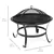 ToyTexx 22 Inch Round Fire Pit with Cover BBQ Grill