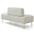 56.3' Modern Armless Loveseat Sofa, Upholstered Teddy Fabric, Beige