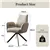 Modern Beige Upholstered Swivel Office Chair with Metal Legs