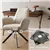 Modern Beige Upholstered Swivel Office Chair with Metal Legs