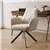 Modern Beige Upholstered Swivel Office Chair with Metal Legs