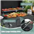 BBQ Charcoal Grill with 2 Foldable Side Table and Wheels