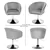 360-Degree Swivel Accent Chair Grey