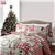 MarCielo Christmas Quilt Set Queen Size - Red Green Plaid Patchwork