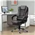 High Back PU Leather Recliner Chair - Coffee