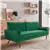 Velvet Sofa, 68 inch Mid Century Modern 3-Seater Sofa with 2 Pillows