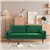 Velvet Sofa, 68 inch Mid Century Modern 3-Seater Sofa with 2 Pillows