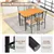 5 Pieces Dining Set Wooden Table and 4 Cushioned Chairs