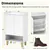 5-Tier Shoe Cabinet with Marble Countertop