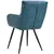 Set of 2 Modern PU Leather Dining Chairs with Armrests & Metal Legs