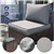 2PCS Outdoor Wicker Armless Sofa Set with Cushions (Grey)