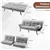 Convertible Memory Foam Two Seater Sofa Bed