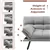 Convertible Memory Foam Two Seater Sofa Bed