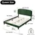 Queen Velvet Bed Frame with adjustable headboard, no box spring needed