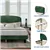 Queen Velvet Bed Frame with adjustable headboard, no box spring needed