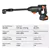 580 PSI Cordless Pressure Washer, Portable Water Spray Gun.