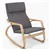 Wooden Frame Leisure Rocking Chair with Cushion