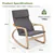 Wooden Frame Leisure Rocking Chair with Cushion