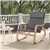 Wooden Frame Leisure Rocking Chair with Cushion