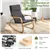 Wooden Frame Leisure Rocking Chair with Cushion