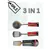 Stainless Steel Kitchen Set:Skimmer Ladle,Slotted Turner,&Hand Grater