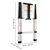 Telescoping Ladder Aluminum Extension Step 12.5 ft Multi-purpose