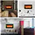 Wall-Mounted Electric Fireplace with Remote & Heat Adjustment