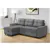 Urban Cali Venice Sectional Sofa with Reversible Chaise in Charcoal