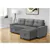 Urban Cali Venice Sectional Sofa with Reversible Chaise in Charcoal