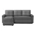 Urban Cali Venice Sectional Sofa with Reversible Chaise in Charcoal