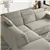 Valencia Finn Sectional Sofa Bed, Light Grey, Left Hand Storage