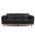 Valencia Artisan Leather Three Seats Sofa, Black