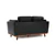 Valencia Artisan Leather Loveseat, Black