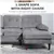 Grey Tufted Corner Sofa with Right Chaise