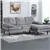 Grey Tufted Corner Sofa with Right Chaise