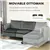 Grey L-Shaped Sectional Sofa with ottoman