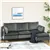 Grey L-Shaped Sectional Sofa with ottoman