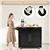 Kitchen Rolling Island - Black