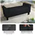 Velvet Storage Bench: 51-inch Ottoman with Hidden Storage for Home