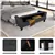 Velvet Storage Bench: 51-inch Ottoman with Hidden Storage for Home