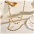 18K Gold Plated IG Style Flower Bracelet & Necklace Set