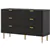 Elegant & Stylish 6-Drawer Storage Cabinet with Gold Accents