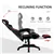 Thick Padded Racing Gaming Chair with Footrest & Lumbar Support